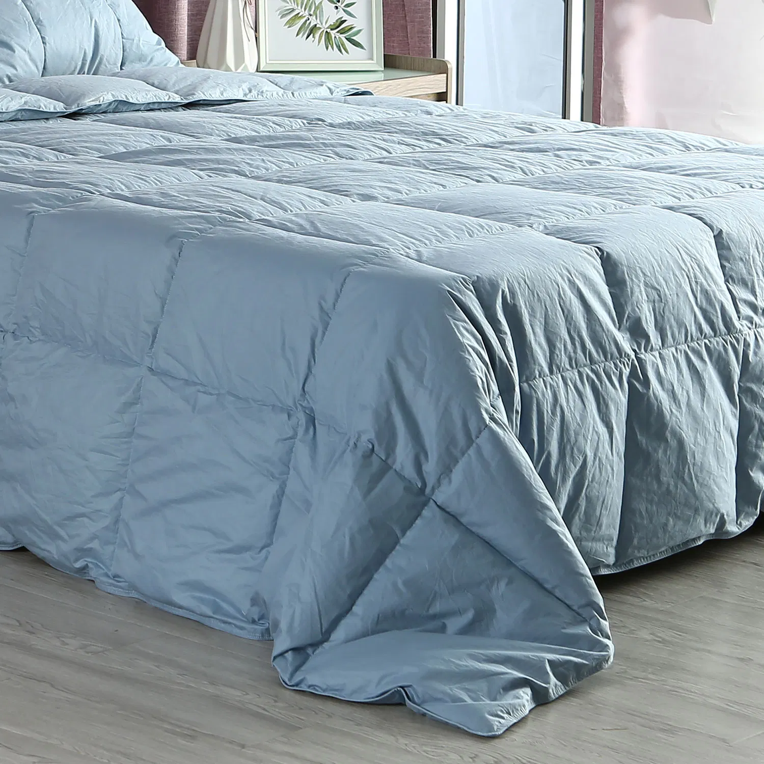 Accueil hôtel literie bleu coton couverture 50 % duvet de canard blanc couette