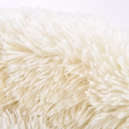 Lit Long en tissu fausse fourrure pour chien, confortable, rond, en forme de beignet, Super doux, lavable, coussin pour animaux de compagnie