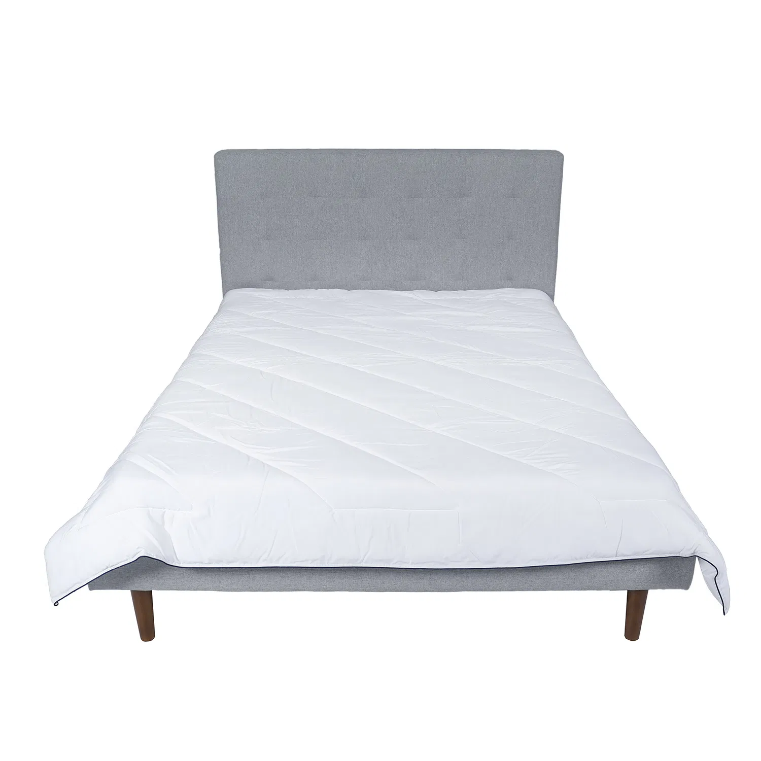 Couette matelassée de remplissage de polyester de taille de reine de microfibre blanche d'hiver